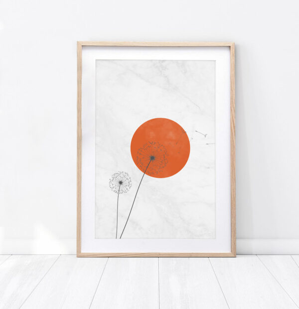 Plakat pomarańczowy księżyc